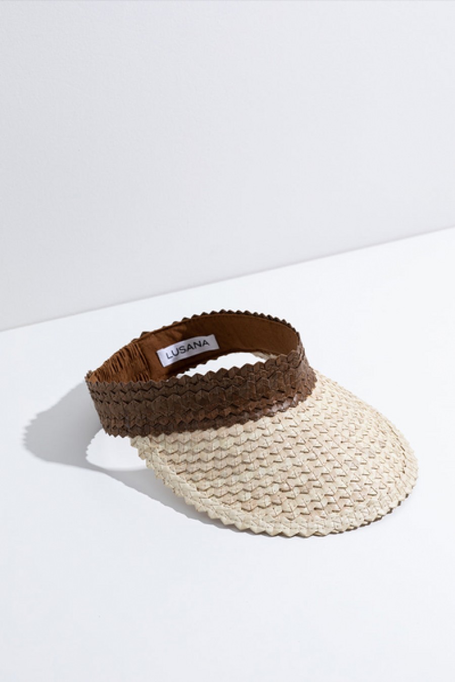 Accessories LUSANA | The Baha Visor - Two Tone Brown/Off White