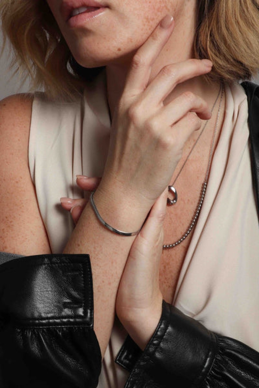 Accessories Marrin Costello Jewelry | Marrin Costello Jewelry - Ramsey 3Mm Bracelet - Silver