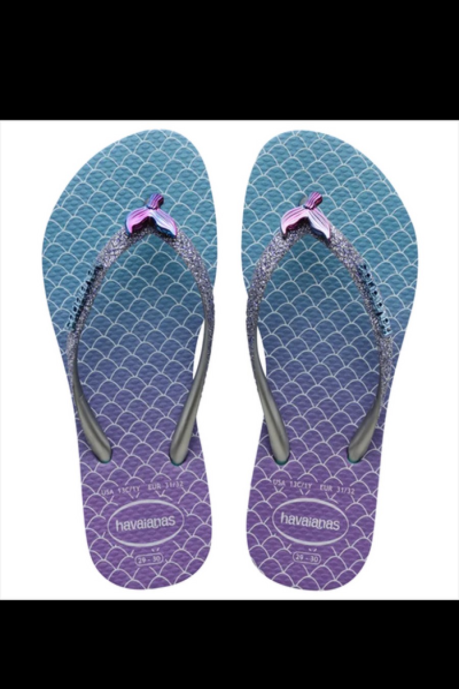 Shoes Havianas | Havianas - Kids Slim Flip Flops - Blue Glitter