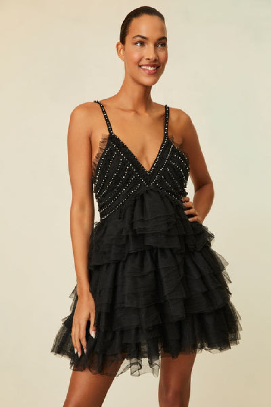 Clothing LoveShackFancy | Loveshackfancy - Jude Mini Dress - Black
