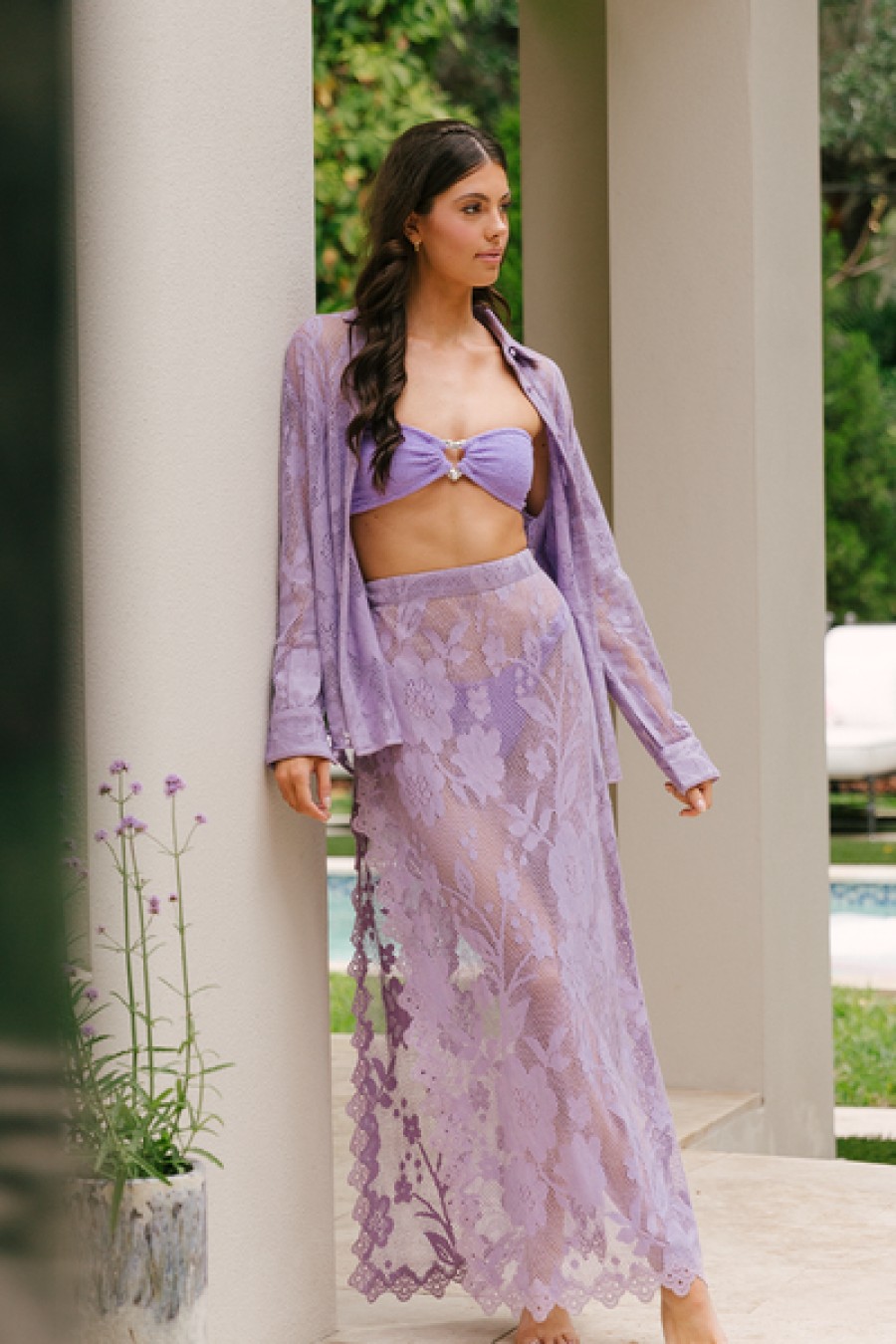 Clothing Hemant 0026 Nandita | Hemant & Nandita - Nysa Shirt - Lavender