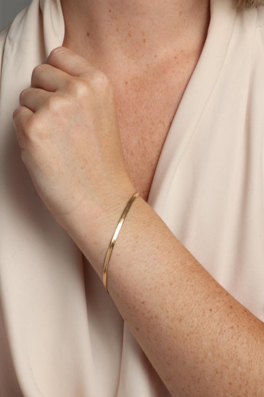 Accessories Marrin Costello Jewelry | Marrin Costello Jewelry - Ramsey 3Mm Bracelet - Gold