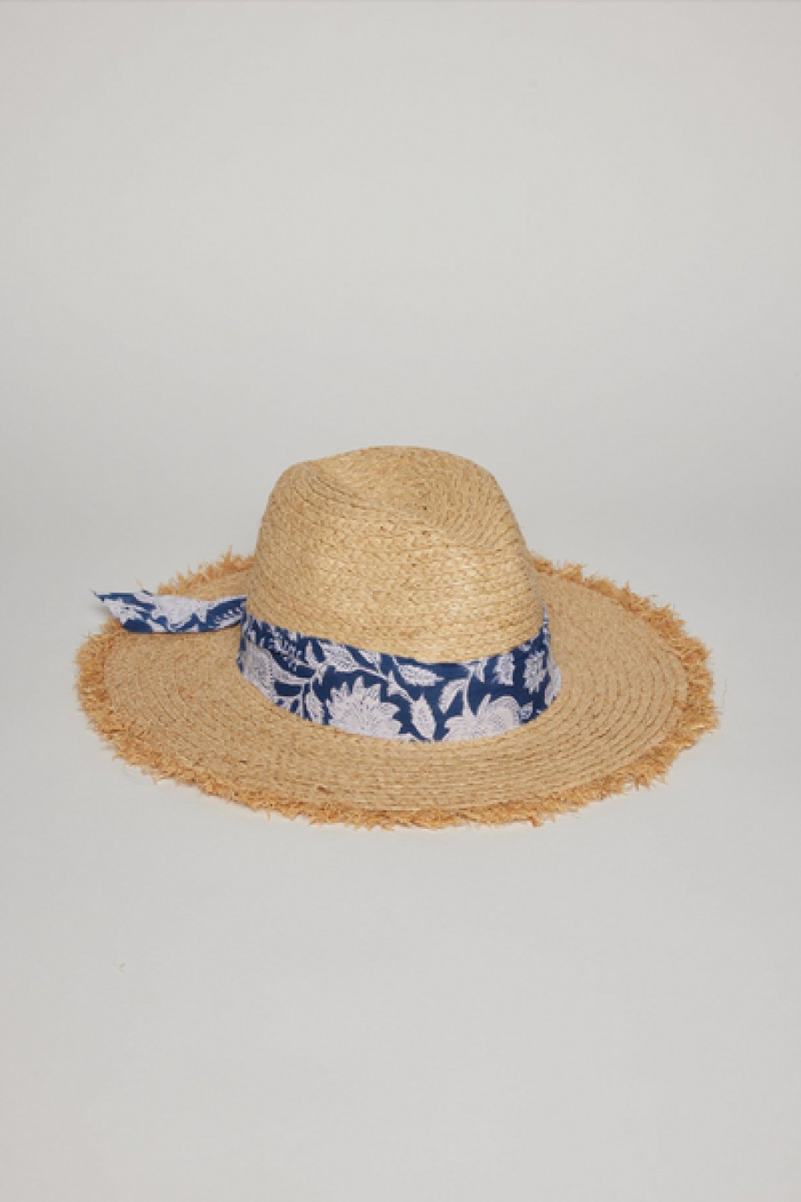 Accessories Hat Attack | Hat Attack - Seaside Continental Hat - Natural/Blue