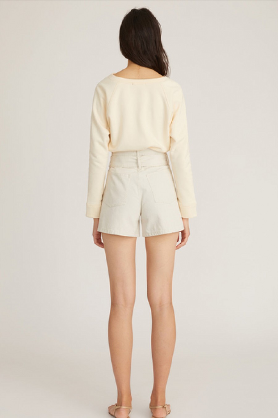 Clothing Marissa Webb | Marissa Webb - Banks Paper Bag Canvas Boyfriend Short - Oat