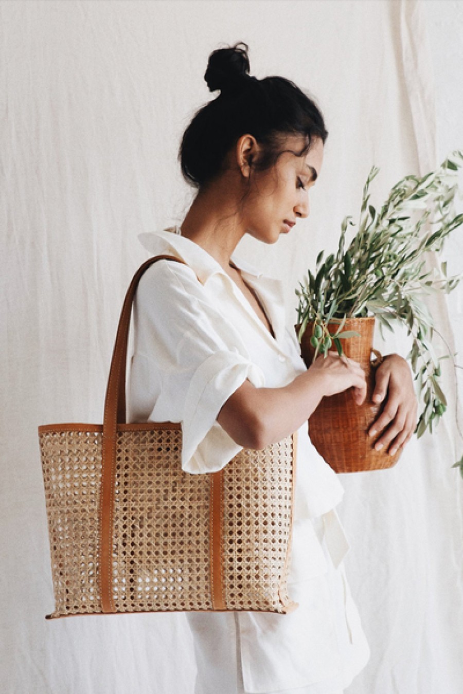 Bags Bembien | Bembien - Medium Margot Bag - Caramel Rattan
