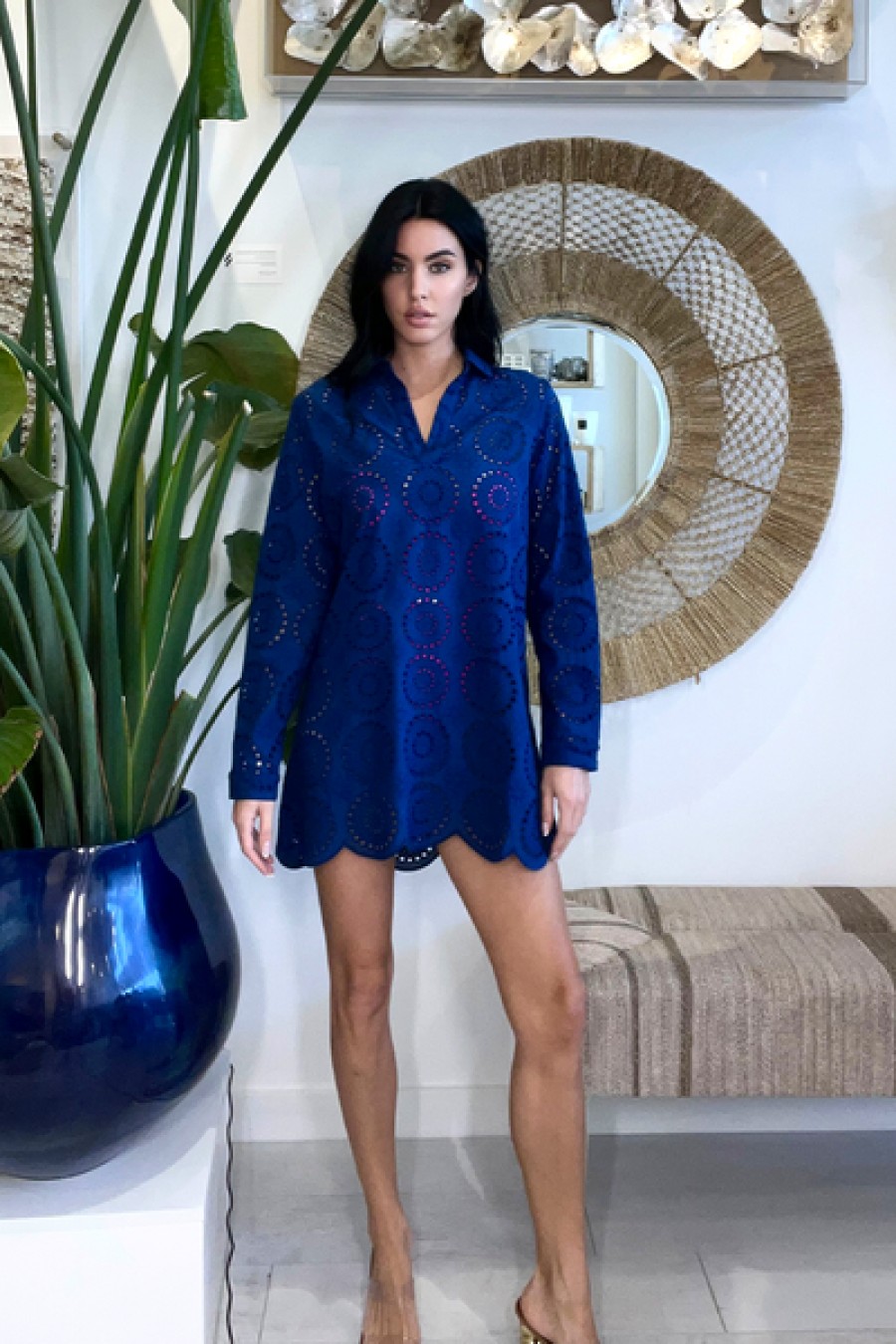 Clothing Cartolina | Cartolina - Peyton Coverup - Navy