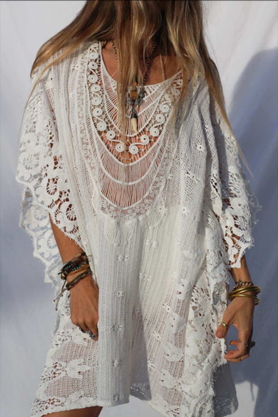 Clothing Jen's Pirate Booty | Jen'S Pirate Booty - Romantic French Kaftan - Romantic Pearl