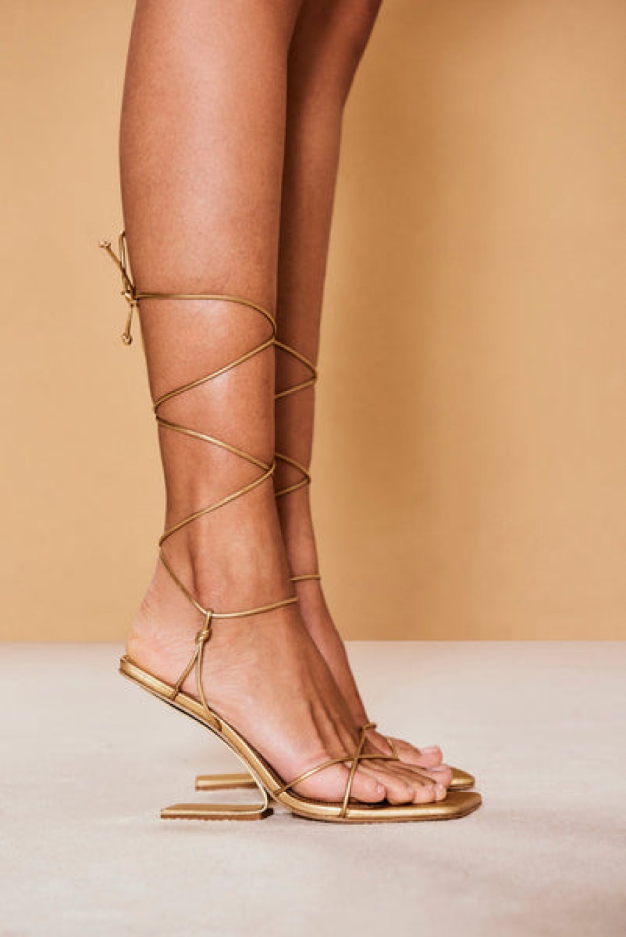 Shoes Cult Gaia | Cult Gaia - Lotus Sandal - Gold