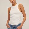 Clothing Marissa Webb | Marissa Webb - Stretch Waffle Knit Tank - Off White