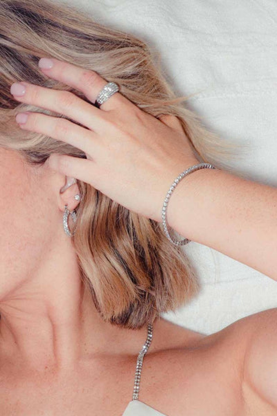 Accessories Marrin Costello Jewelry | Marrin Costello - Blair Diamond Bracelet - Silver