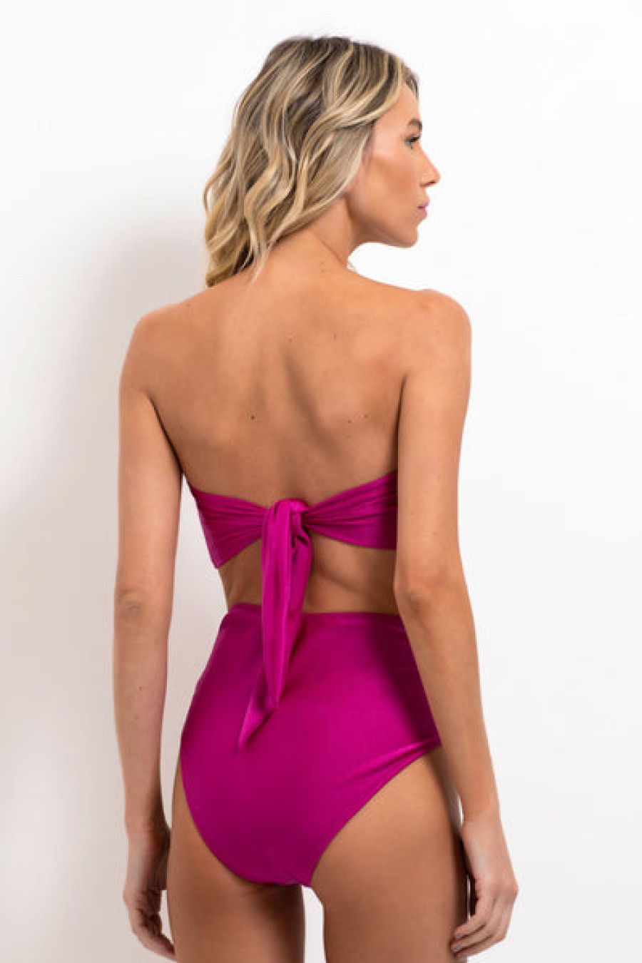 Swim PatBO | Patbo - Mid-Rise Bikini Bottom - Magenta