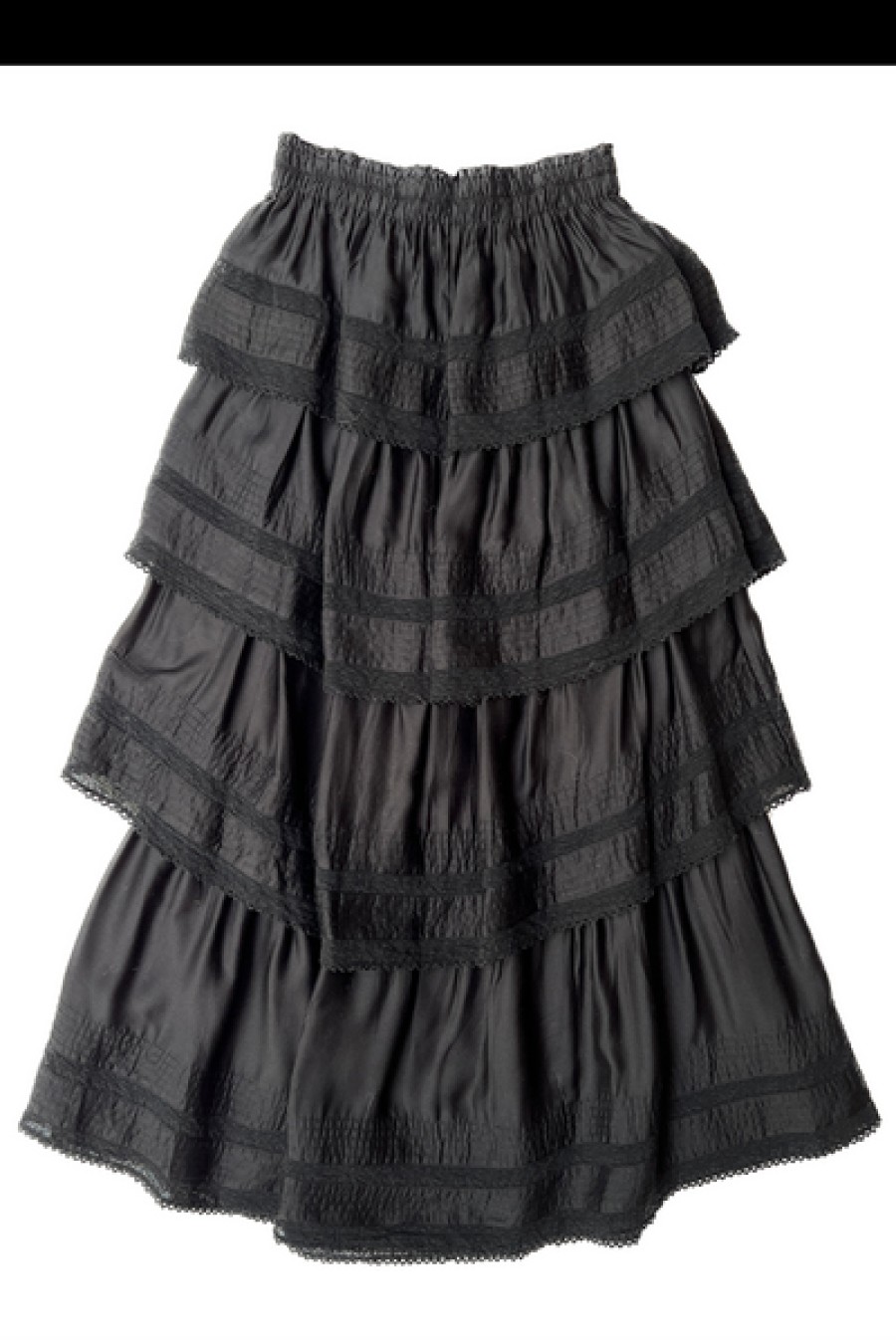 Clothing LoveShackFancy | Loveshackfancy - Adira Tiered Maxi Skirt - Black