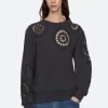 Clothing Sea New York | Sea New York - Joy Crochet Sweatshirt - Charcoal