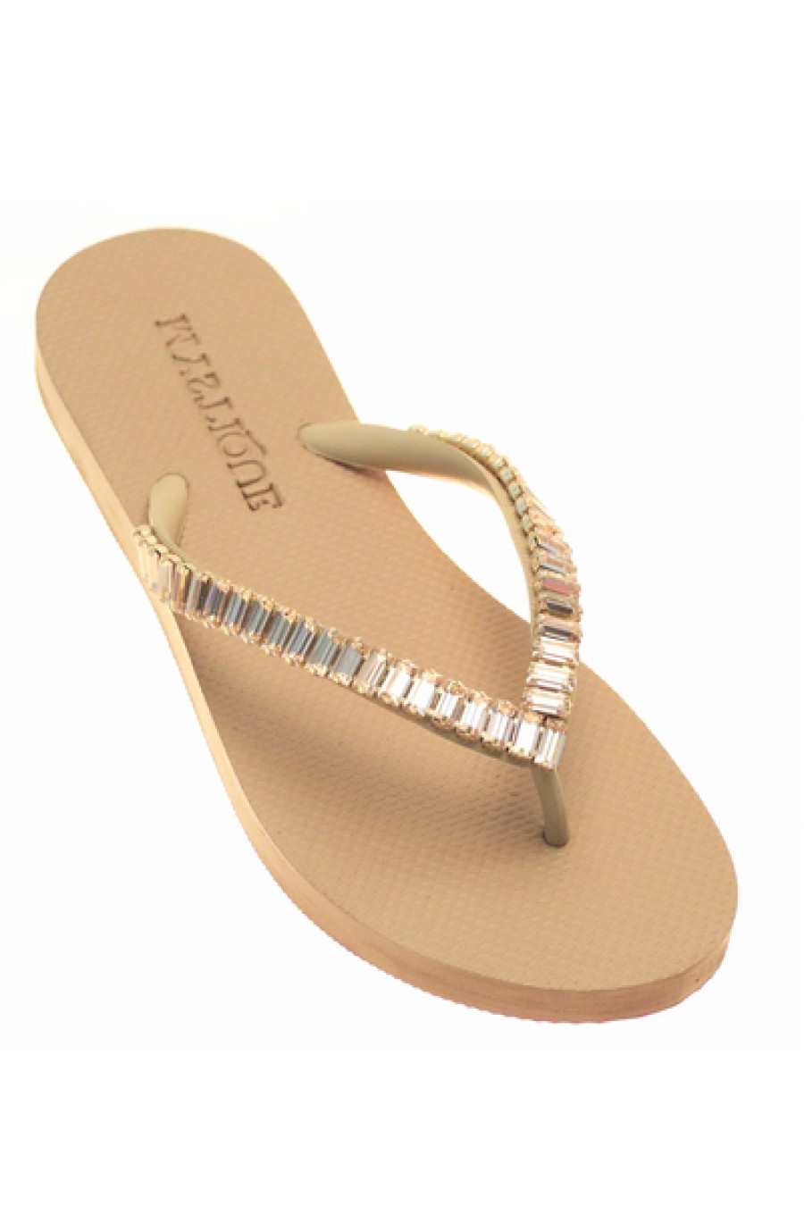 Shoes Mystique | Mystique - Anaheim Flip Flops - Nude/Champagne