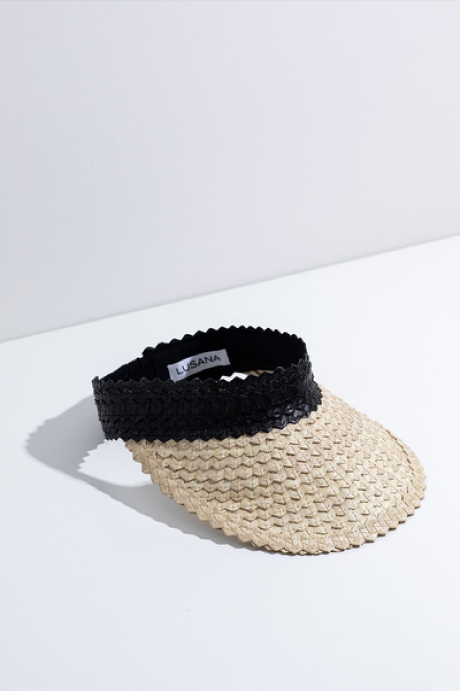 Accessories LUSANA | The Baha Visor - Two Tone Black/Off White