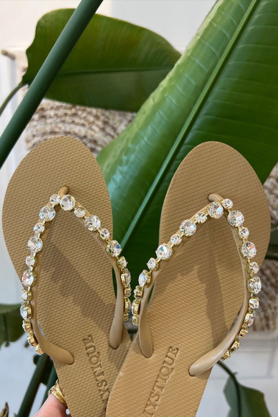 Shoes Mystique | Mystique - Bari Flip Flops - Nude/Clear