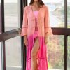 Clothing Jen's Pirate Booty | Jen'S Pirate Booty - Alena Kimono - Ombre Coral/Sky Pink