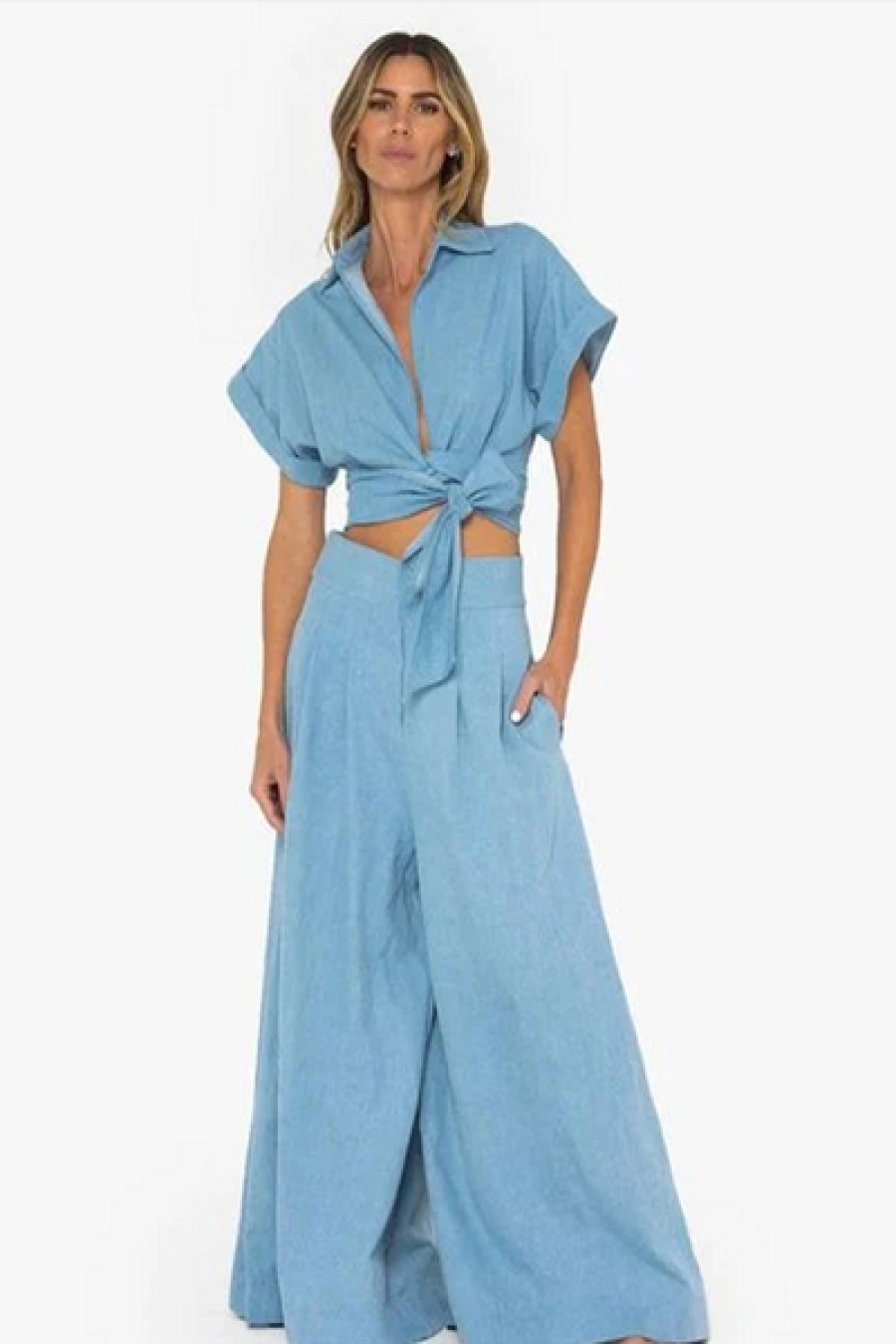 Clothing Just Bee Queen | Just Bee Queen - Harper Pant - Sky