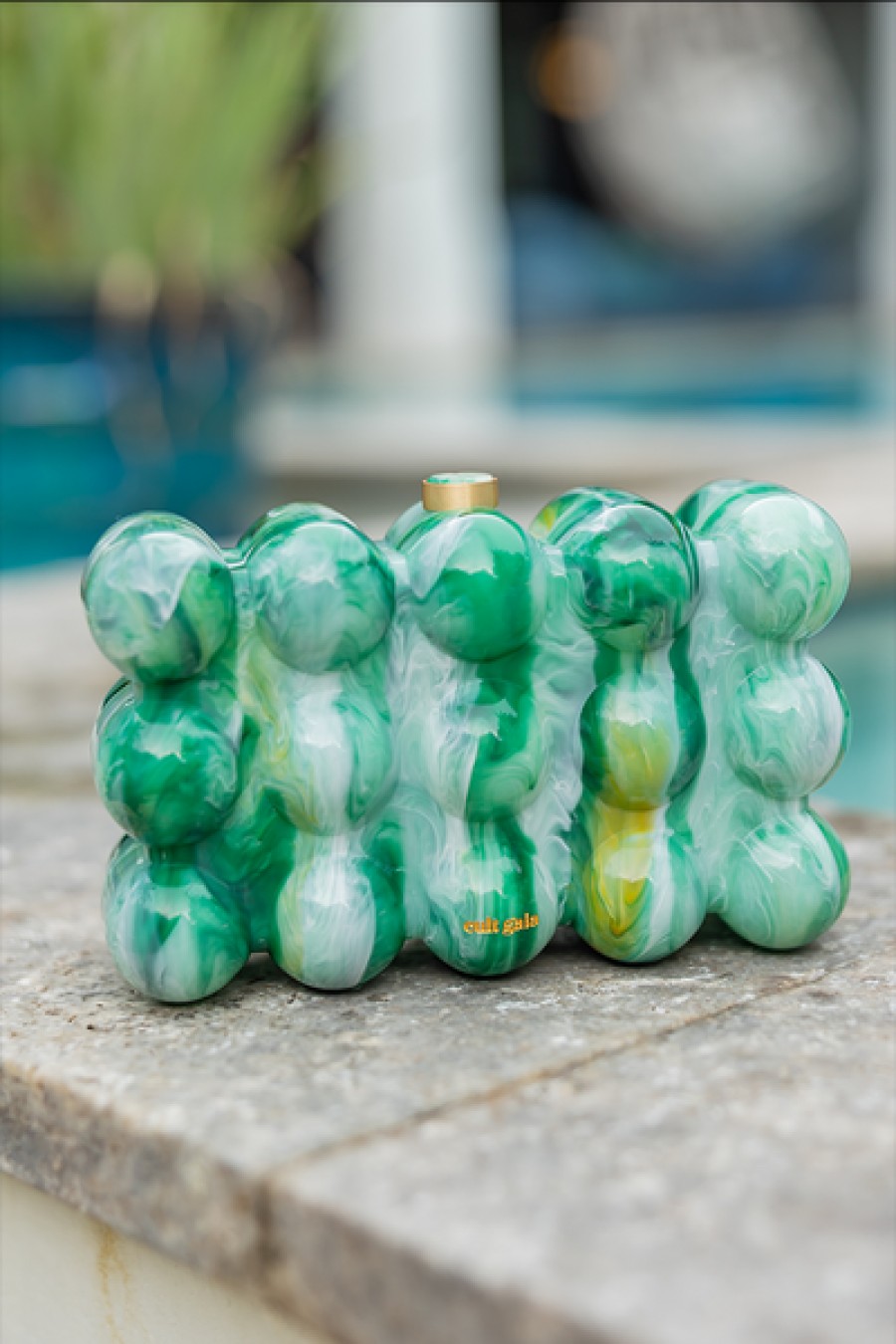Bags Cult Gaia | Cult Gaia - The Bubble Clutch - Sage